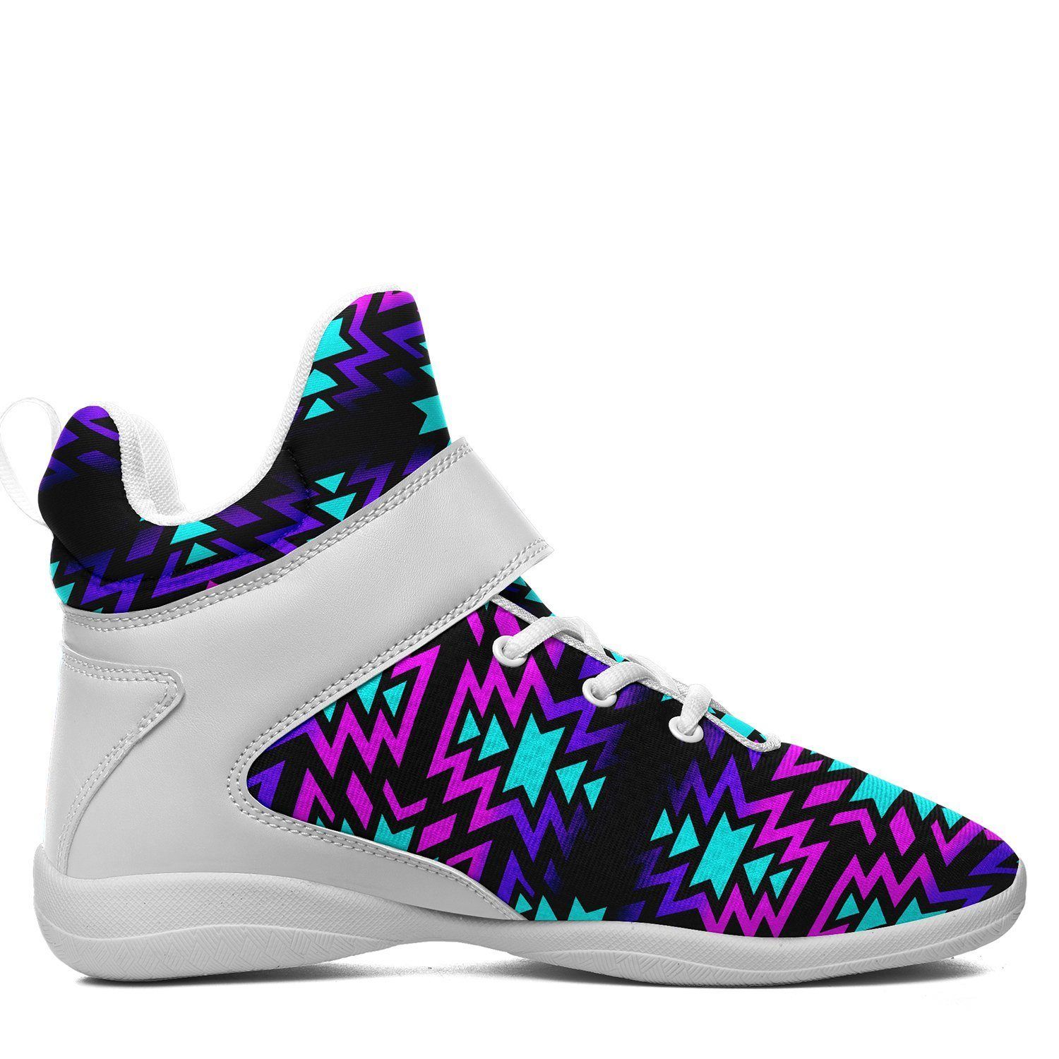Black Fire Winter Sunset Ipottaa Basketball / Sport High Top Shoes - White Sole 49 Dzine