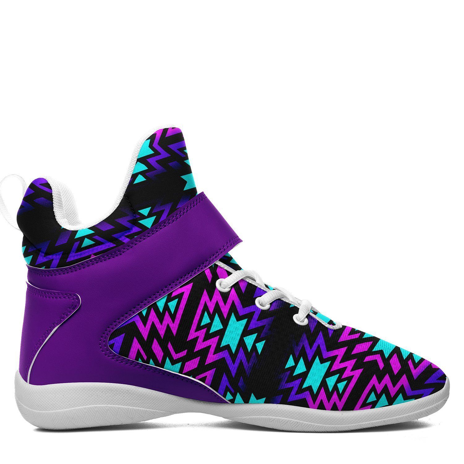 Black Fire Winter Sunset Ipottaa Basketball / Sport High Top Shoes - White Sole 49 Dzine