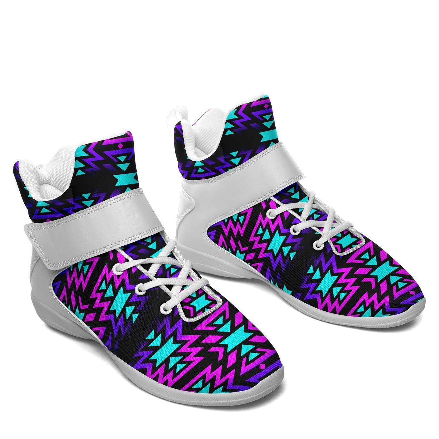 Black Fire Winter Sunset Ipottaa Basketball / Sport High Top Shoes - White Sole 49 Dzine