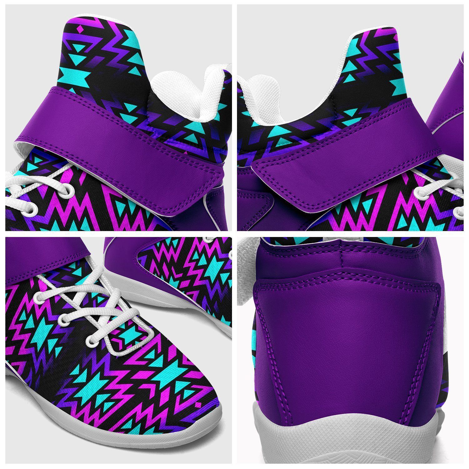 Black Fire Winter Sunset Ipottaa Basketball / Sport High Top Shoes - White Sole 49 Dzine