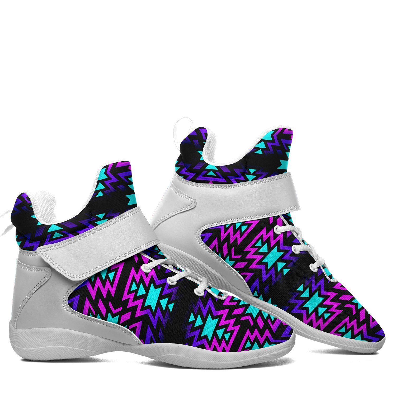 Black Fire Winter Sunset Ipottaa Basketball / Sport High Top Shoes - White Sole 49 Dzine