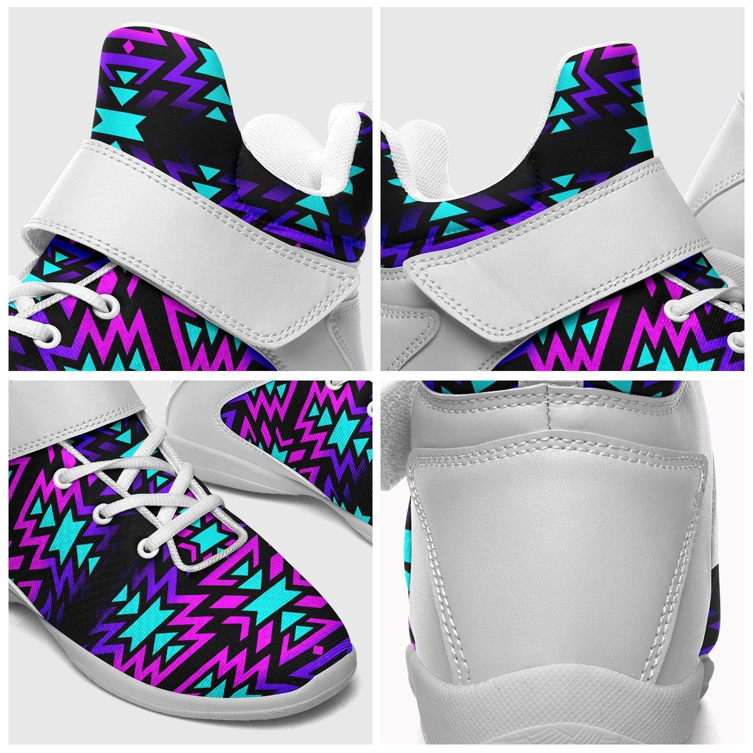 Black Fire Winter Sunset Ipottaa Basketball / Sport High Top Shoes - White Sole 49 Dzine