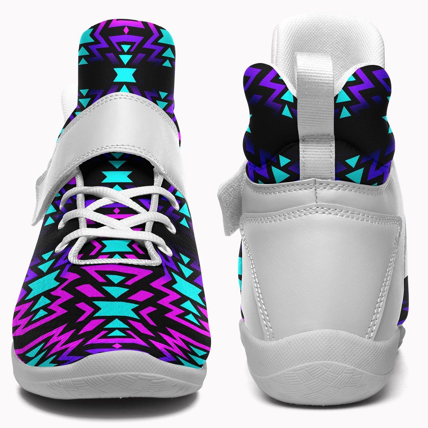 Black Fire Winter Sunset Ipottaa Basketball / Sport High Top Shoes - White Sole 49 Dzine