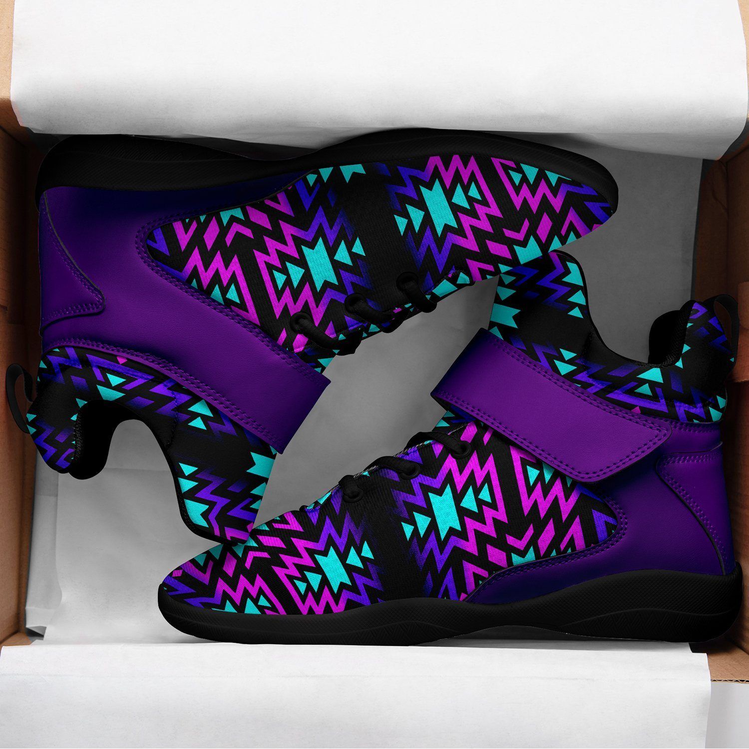 Black Fire Winter Sunset Kid's Ipottaa Basketball / Sport High Top Shoes 49 Dzine
