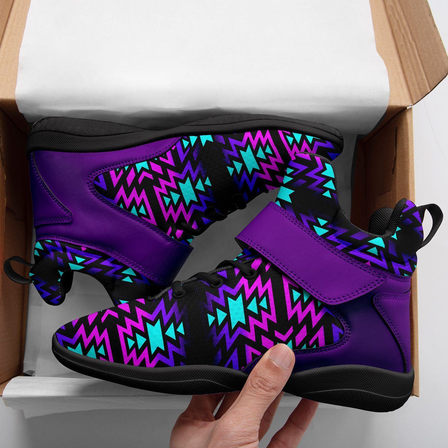 Black Fire Winter Sunset Kid's Ipottaa Basketball / Sport High Top Shoes 49 Dzine
