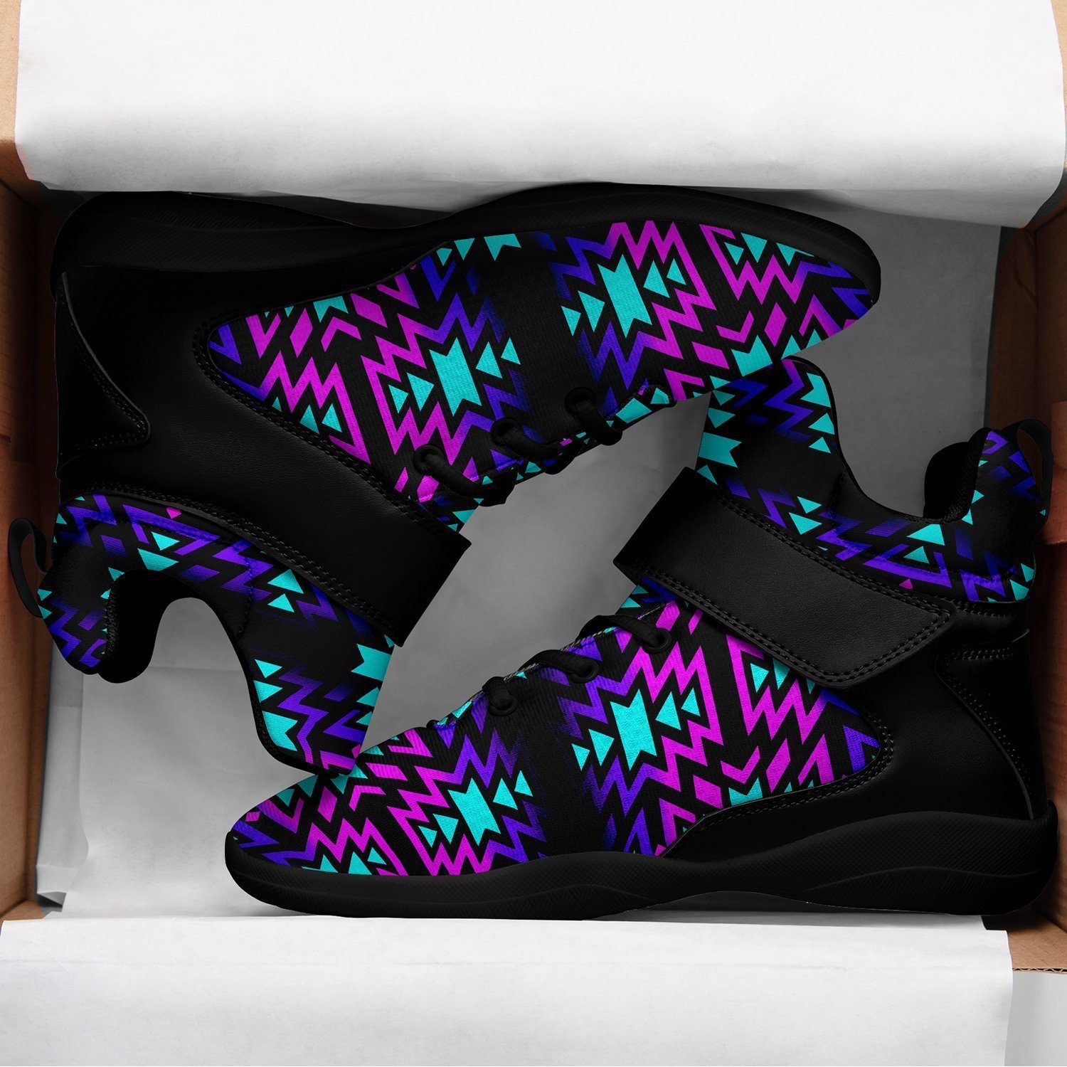 Black Fire Winter Sunset Kid's Ipottaa Basketball / Sport High Top Shoes 49 Dzine