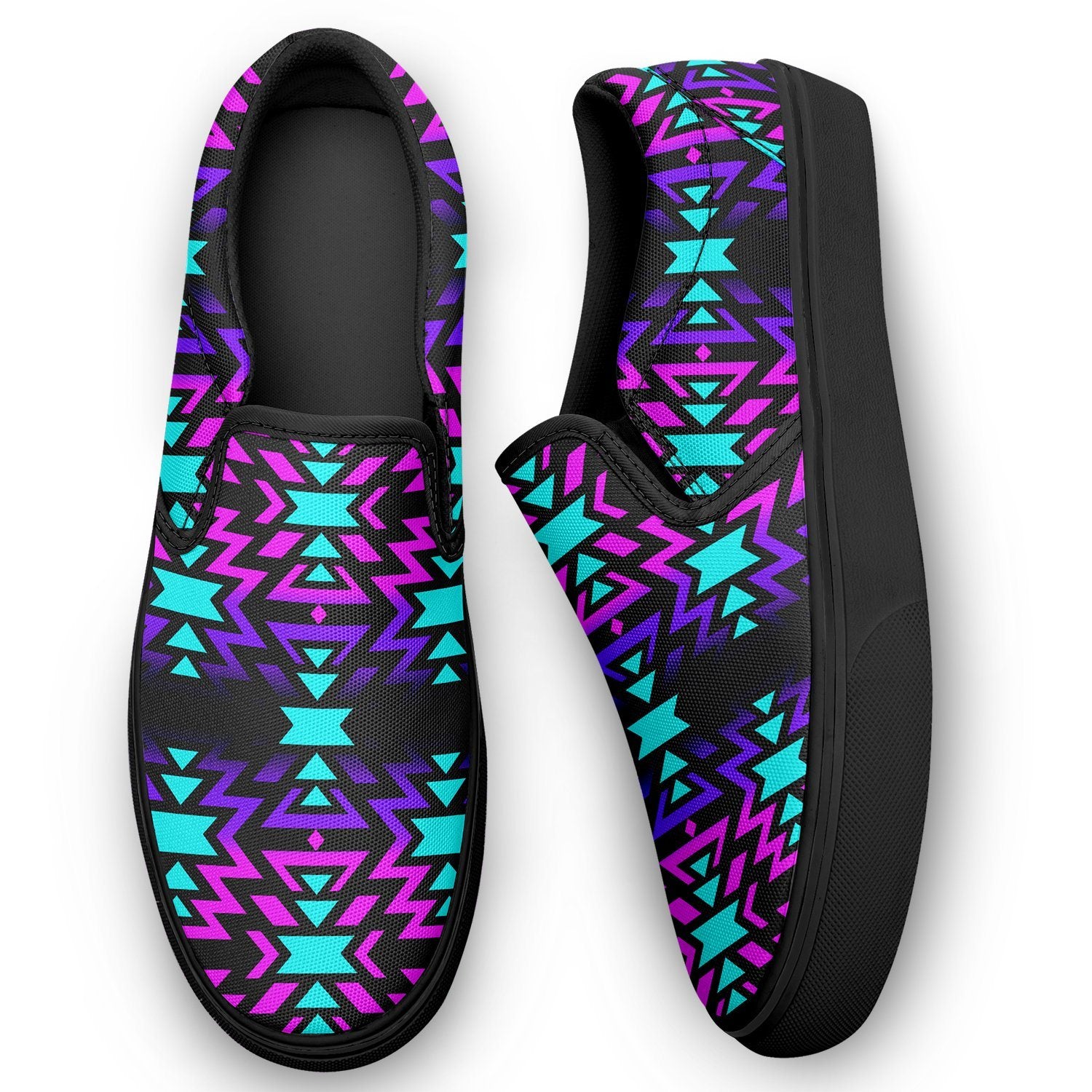 Black Fire Winter Sunset Otoyimm Canvas Slip On Shoes 49 Dzine