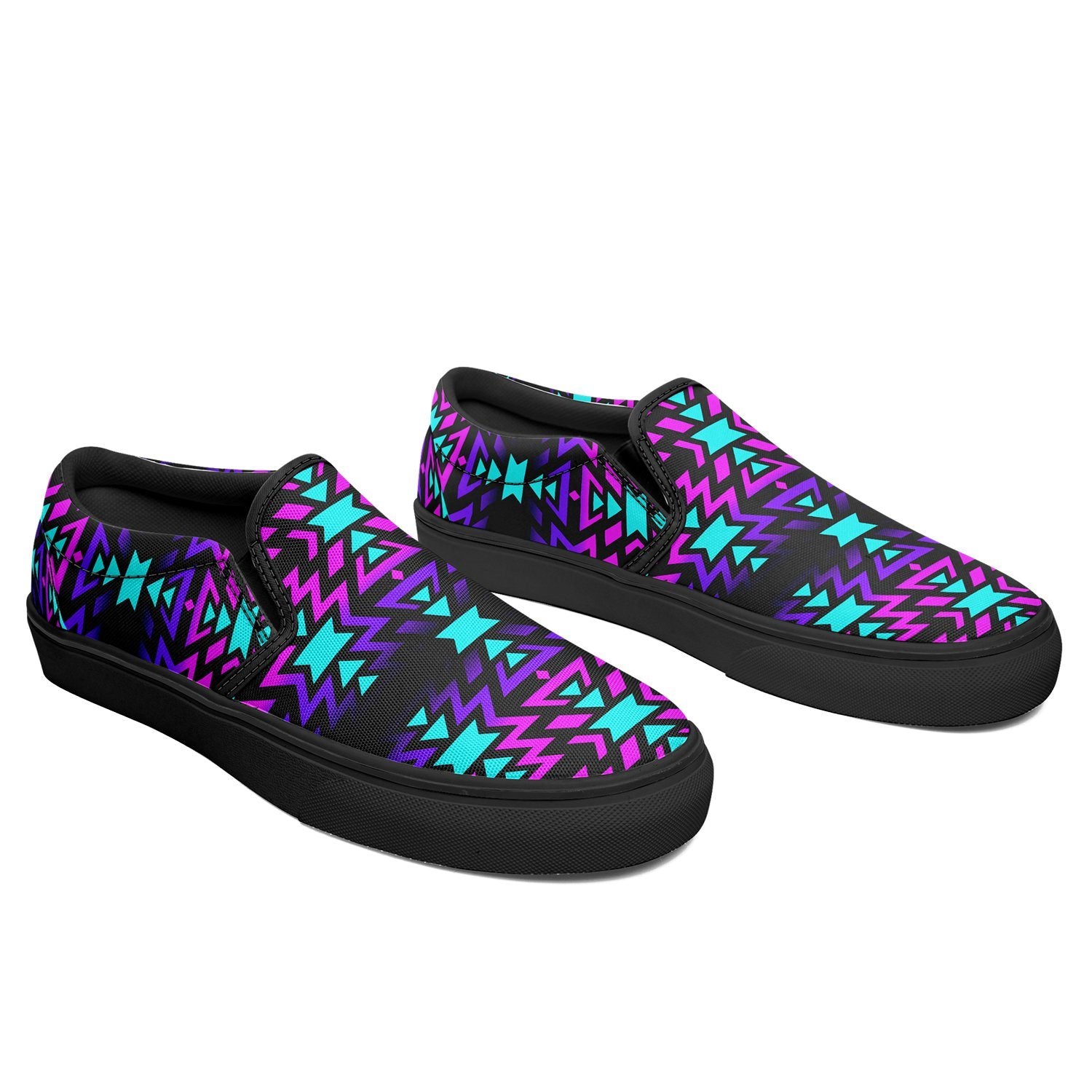 Black Fire Winter Sunset Otoyimm Canvas Slip On Shoes 49 Dzine