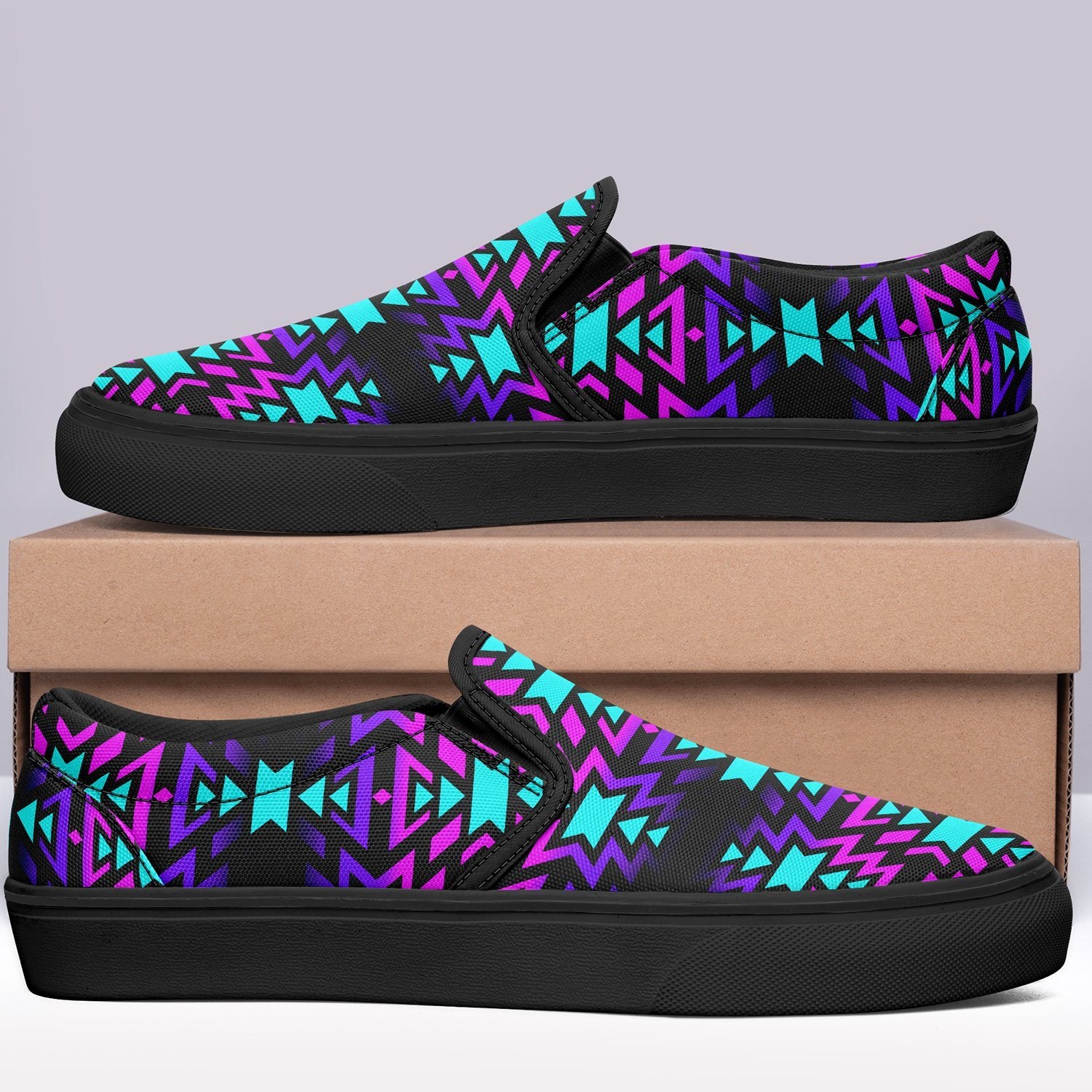 Black Fire Winter Sunset Otoyimm Canvas Slip On Shoes 49 Dzine