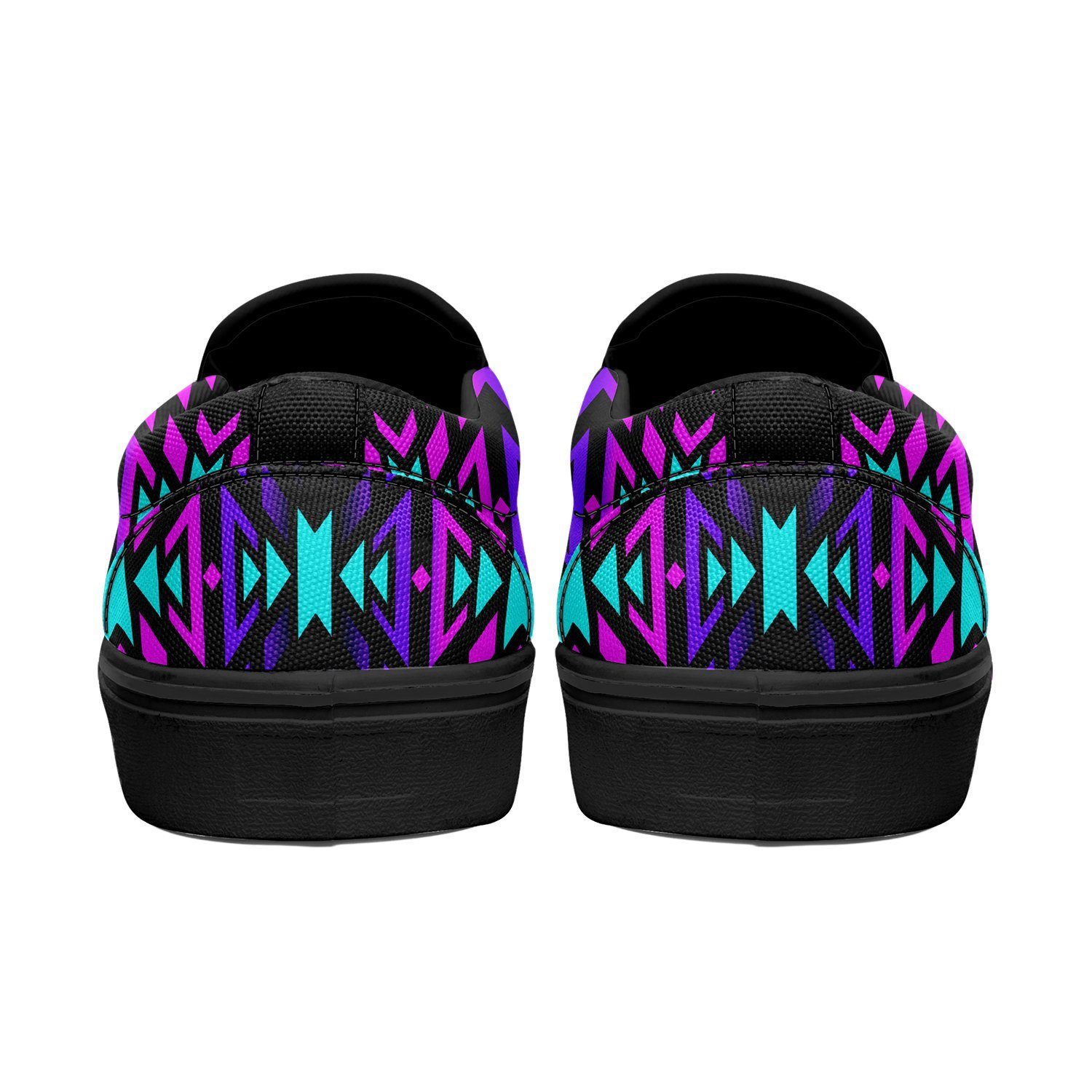 Black Fire Winter Sunset Otoyimm Kid's Canvas Slip On Shoes 49 Dzine