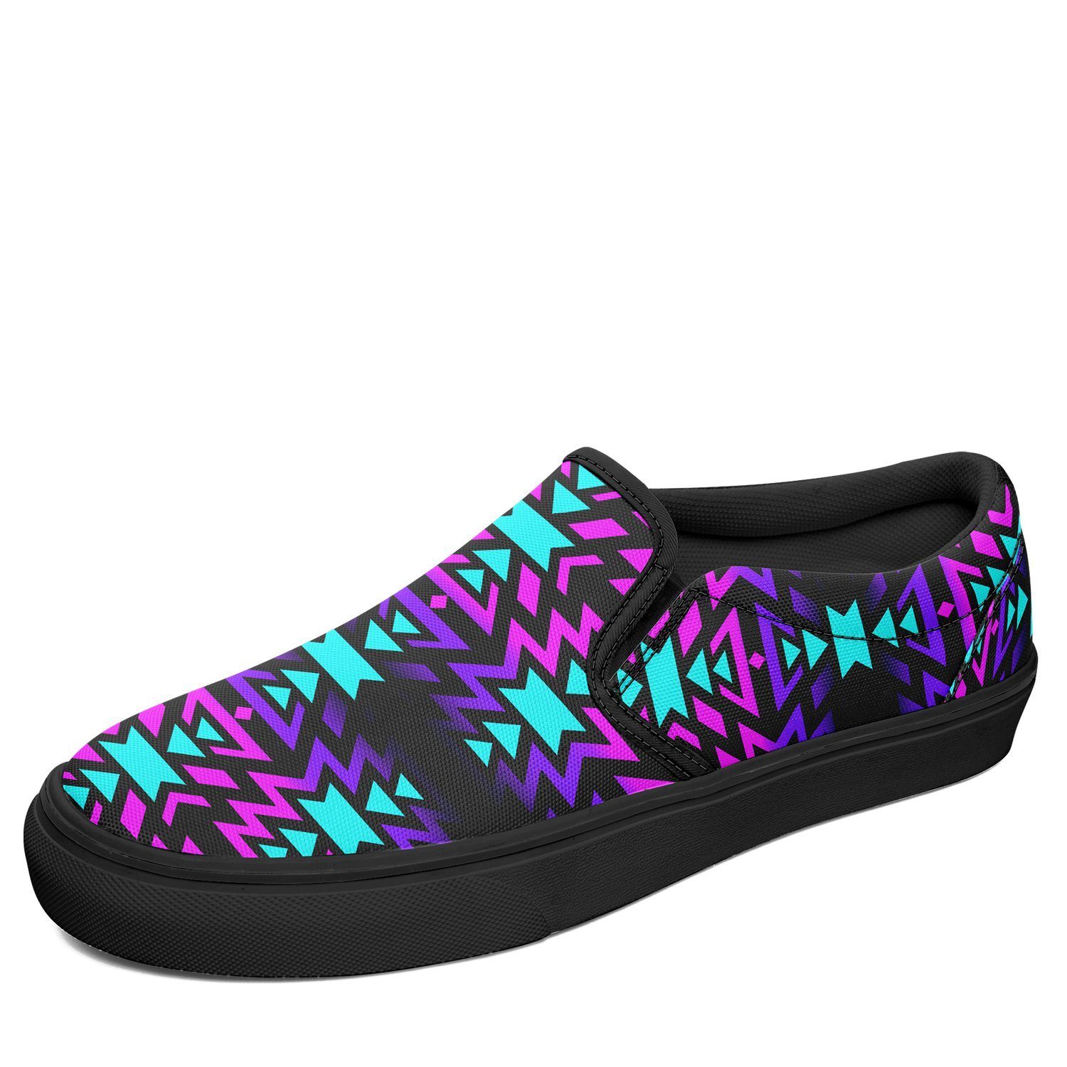 Black Fire Winter Sunset Otoyimm Kid's Canvas Slip On Shoes 49 Dzine US Youth 1 / EUR 32 Black Sole