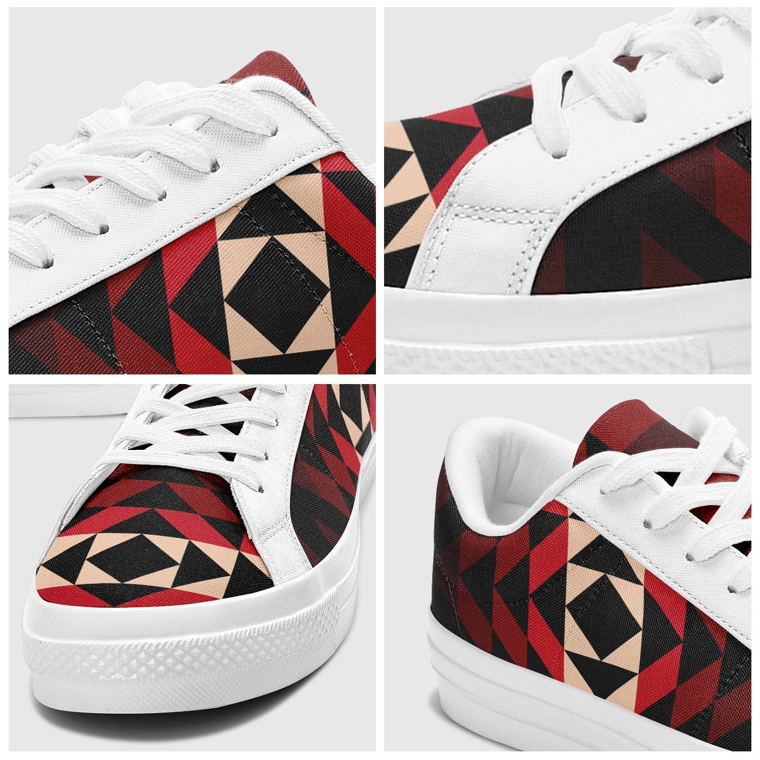 Black Rose Aapisi Low Top Canvas Shoes White Sole aapisi Herman