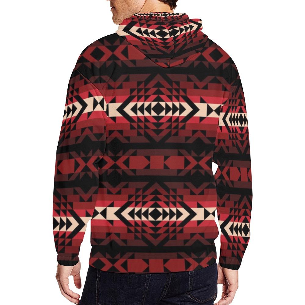 Black Rose All Over Print Full Zip Hoodie for Men (Model H14) All Over Print Full Zip Hoodie for Men (H14) e-joyer