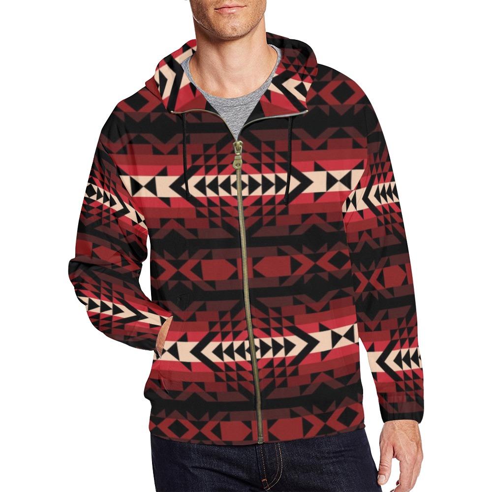 Black Rose All Over Print Full Zip Hoodie for Men (Model H14) All Over Print Full Zip Hoodie for Men (H14) e-joyer