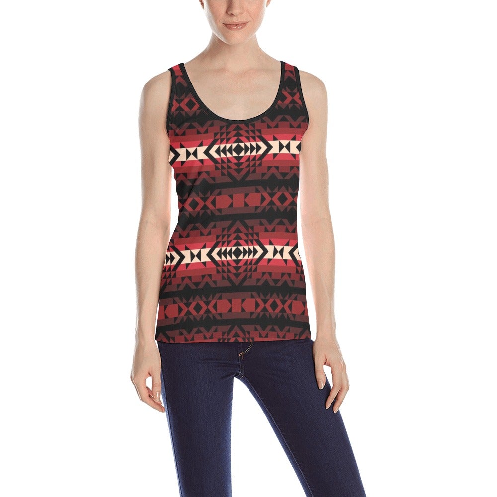 Black Rose All Over Print Tank Top for Women (Model T43) All Over Print Tank Top for Women (T43) e-joyer