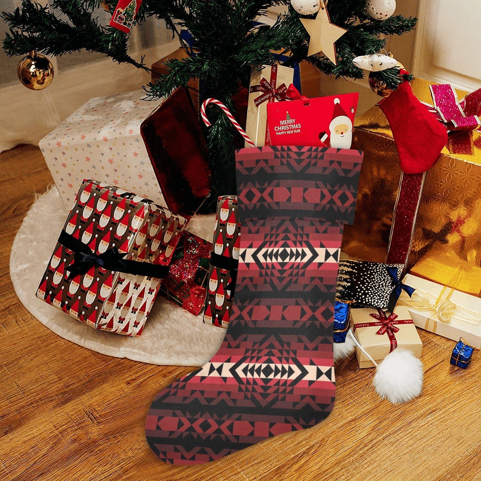 Black Rose Christmas Stocking holiday stocking e-joyer