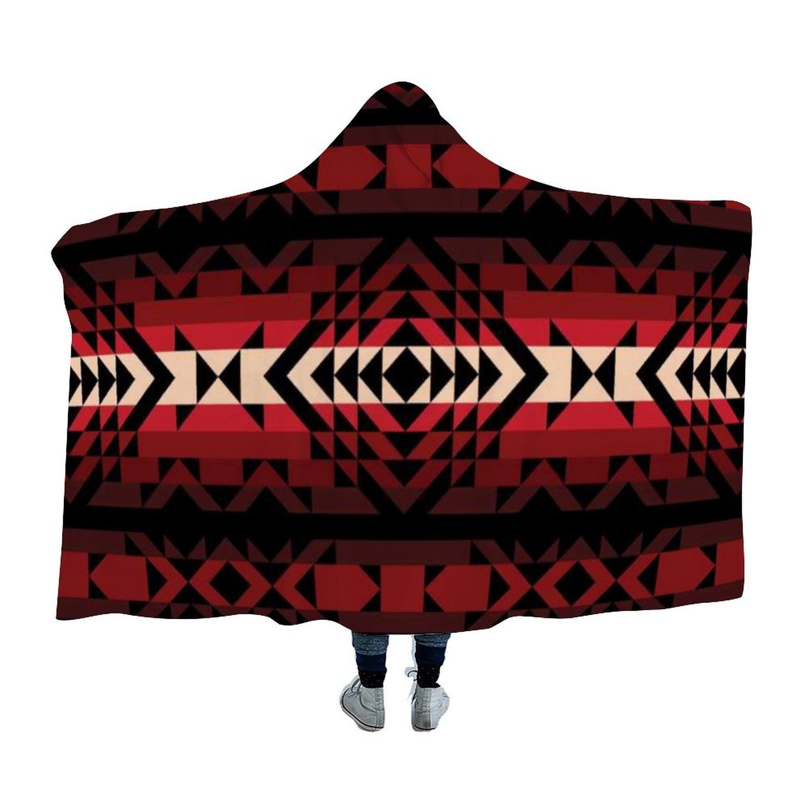 Black Rose Hooded Blanket 49 Dzine