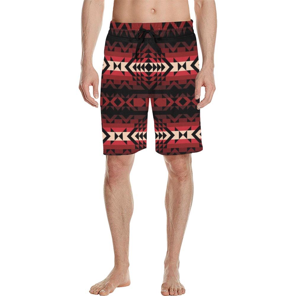 Black Rose Men's All Over Print Casual Shorts (Model L23) short e-joyer