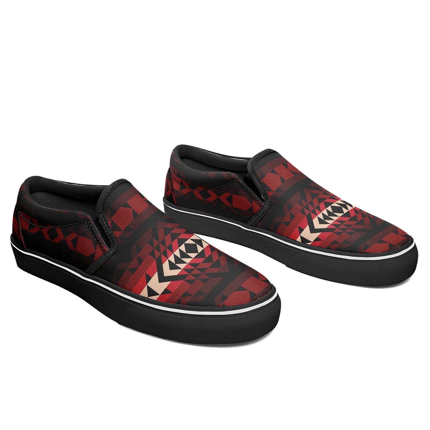 Black Rose Otoyimm Kid's Canvas Slip On Shoes otoyimm Herman