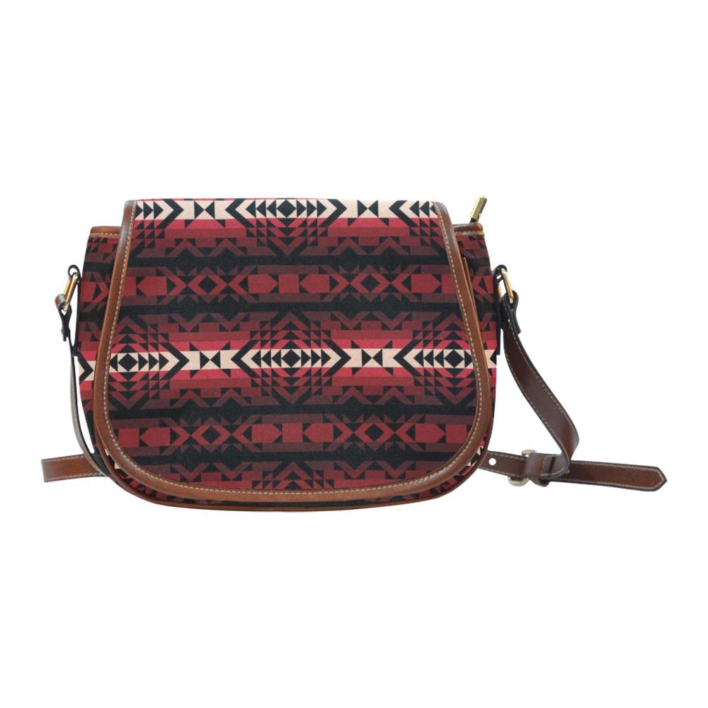 Black Rose Saddle Bag/Small (Model 1649) Full Customization bag e-joyer