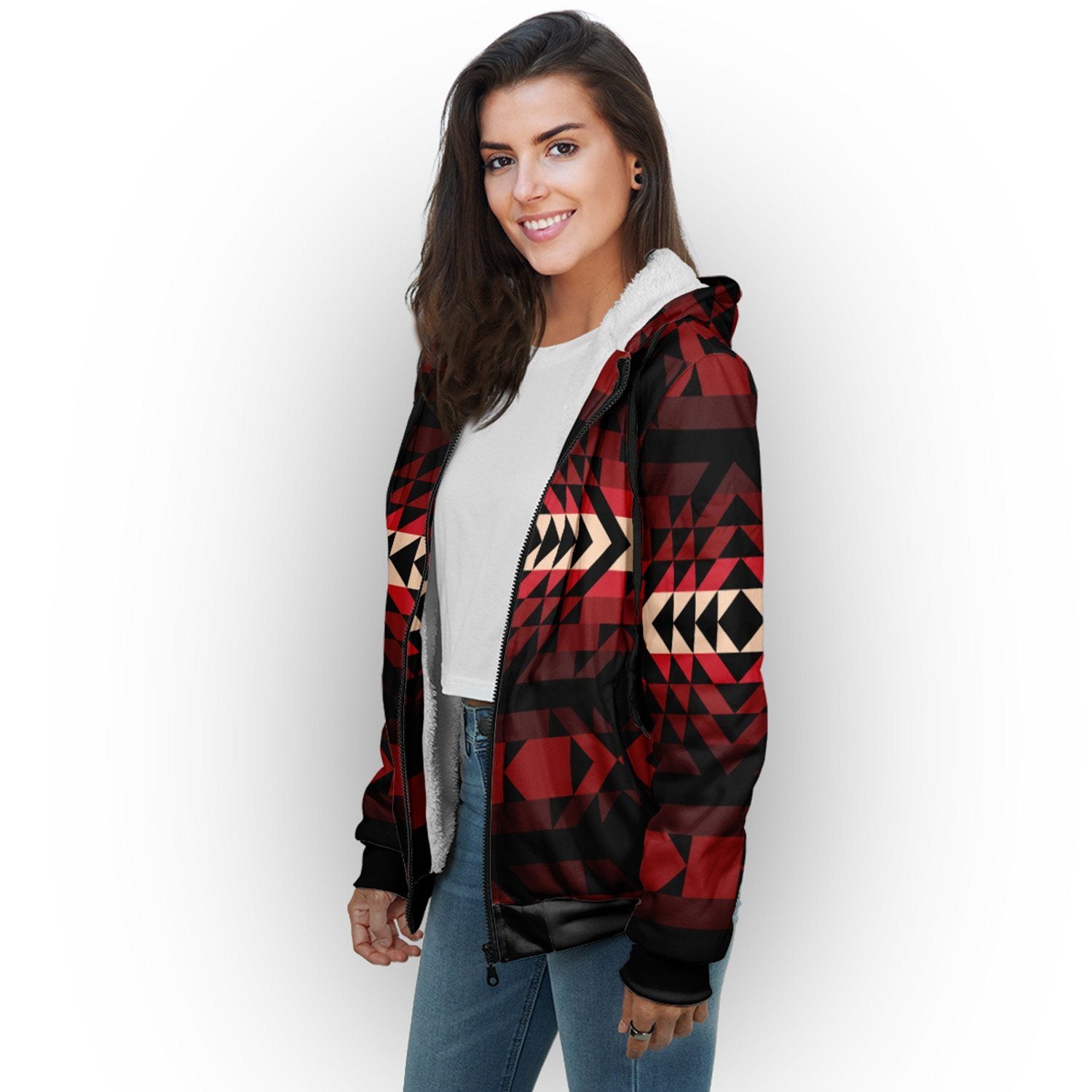 Black Rose Sherpa Hoodie hoodie Herman