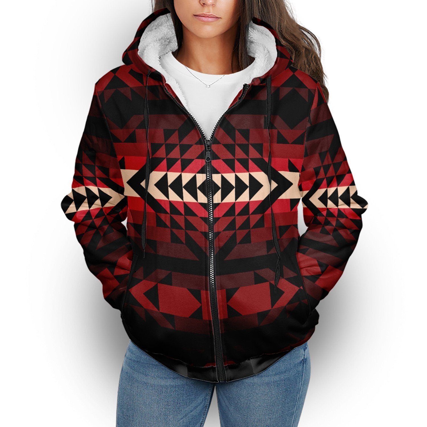 Black Rose Sherpa Hoodie hoodie Herman
