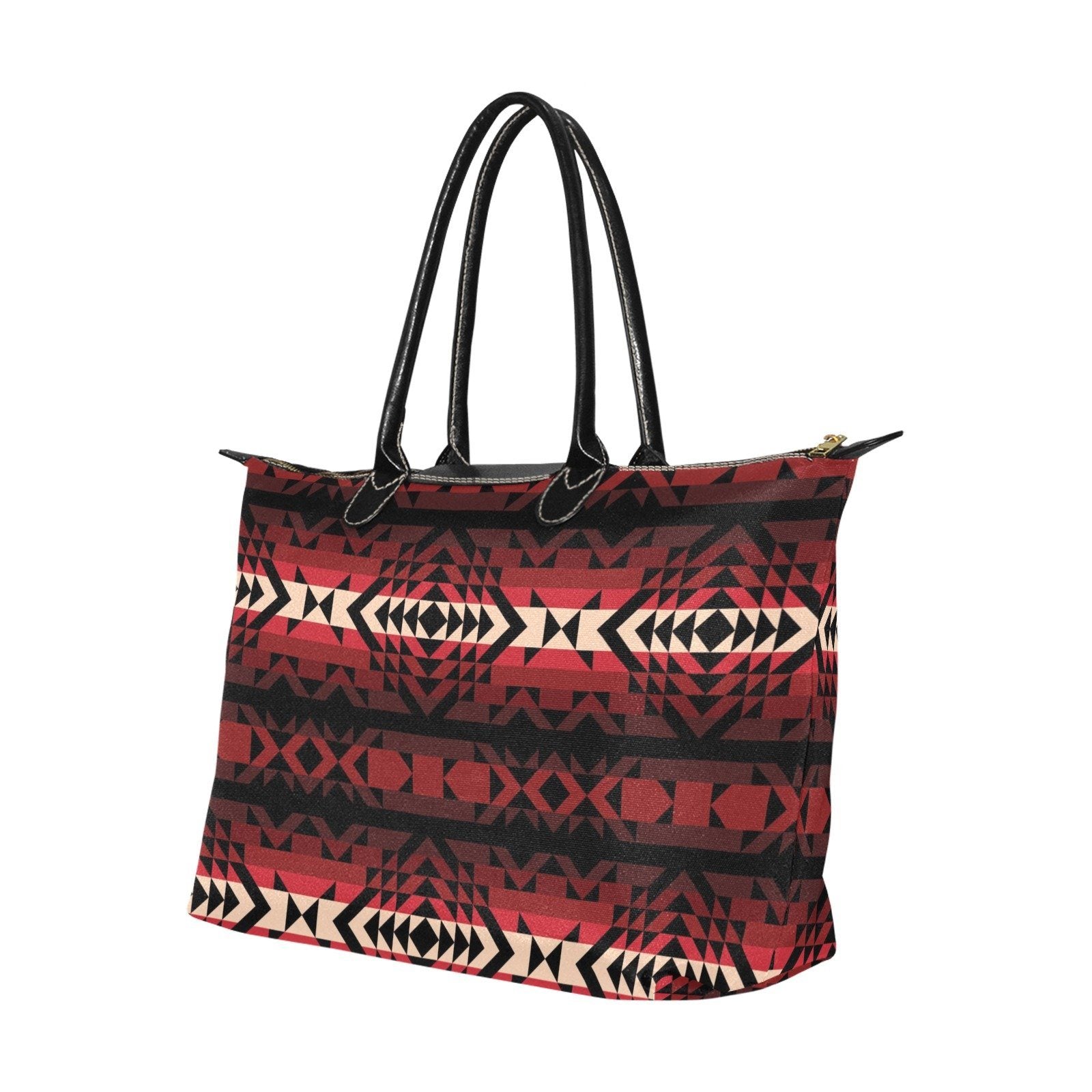 Black Rose Single-Shoulder Lady Handbag (Model 1714) bag e-joyer