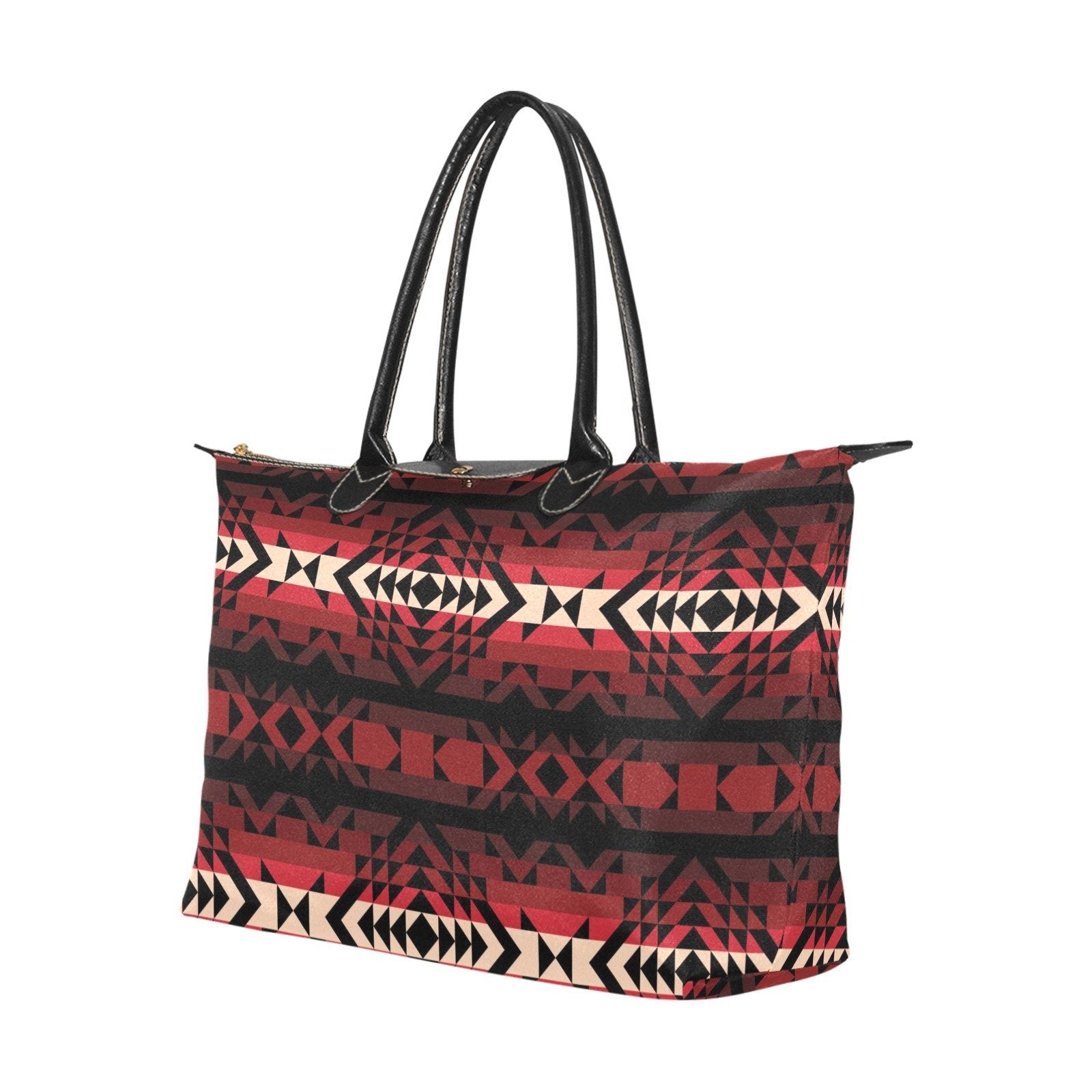 Black Rose Single-Shoulder Lady Handbag (Model 1714) bag e-joyer