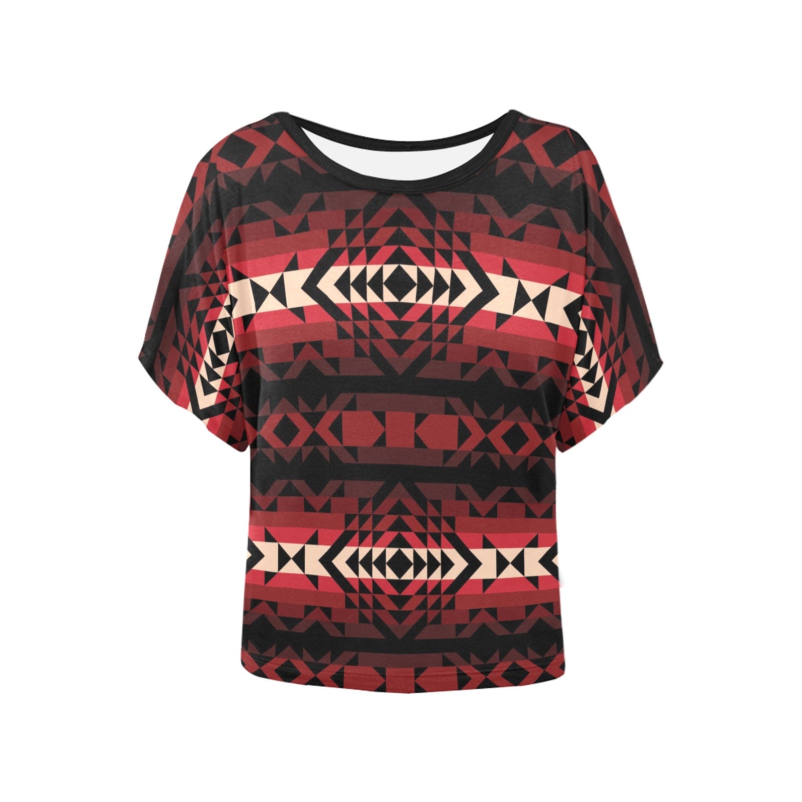 Black Rose Women's Batwing-Sleeved Blouse T shirt (Model T44) Women's Batwing-Sleeved Blouse T shirt (T44) e-joyer