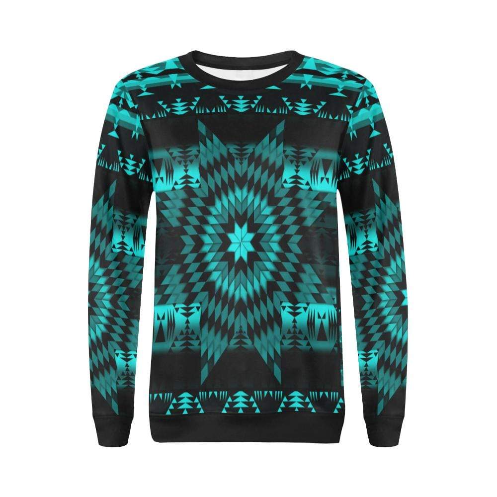Black Sky Star All Over Print Crewneck Sweatshirt for Women (Model H18) Crewneck Sweatshirt for Women (H18) e-joyer