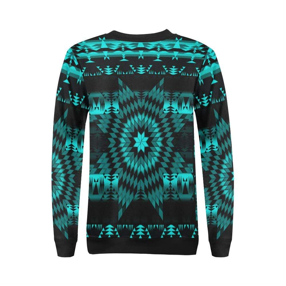 Black Sky Star All Over Print Crewneck Sweatshirt for Women (Model H18) Crewneck Sweatshirt for Women (H18) e-joyer
