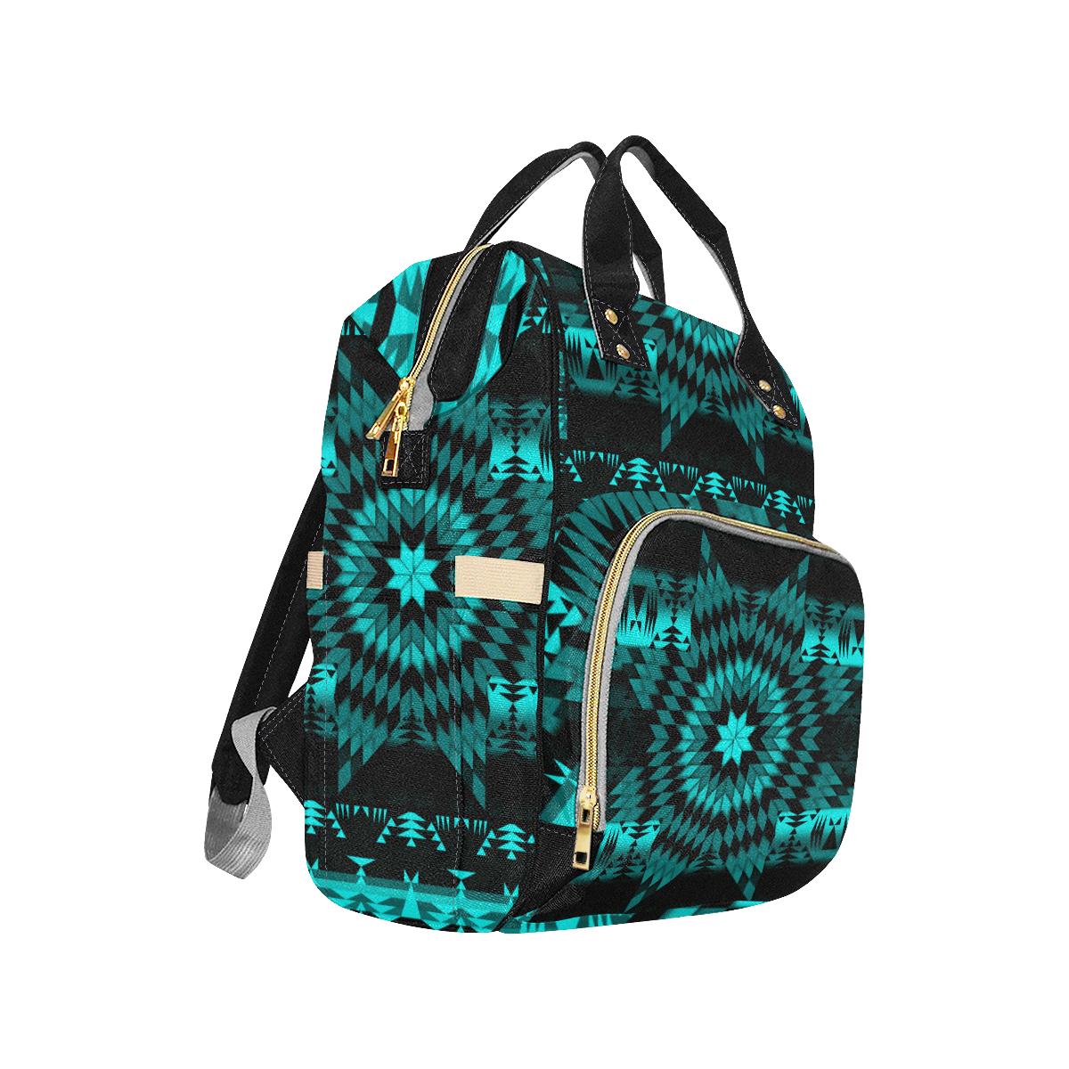 Black Sky Star Multi-Function Diaper Backpack (Model 1688) Diaper Backpack (1688) e-joyer