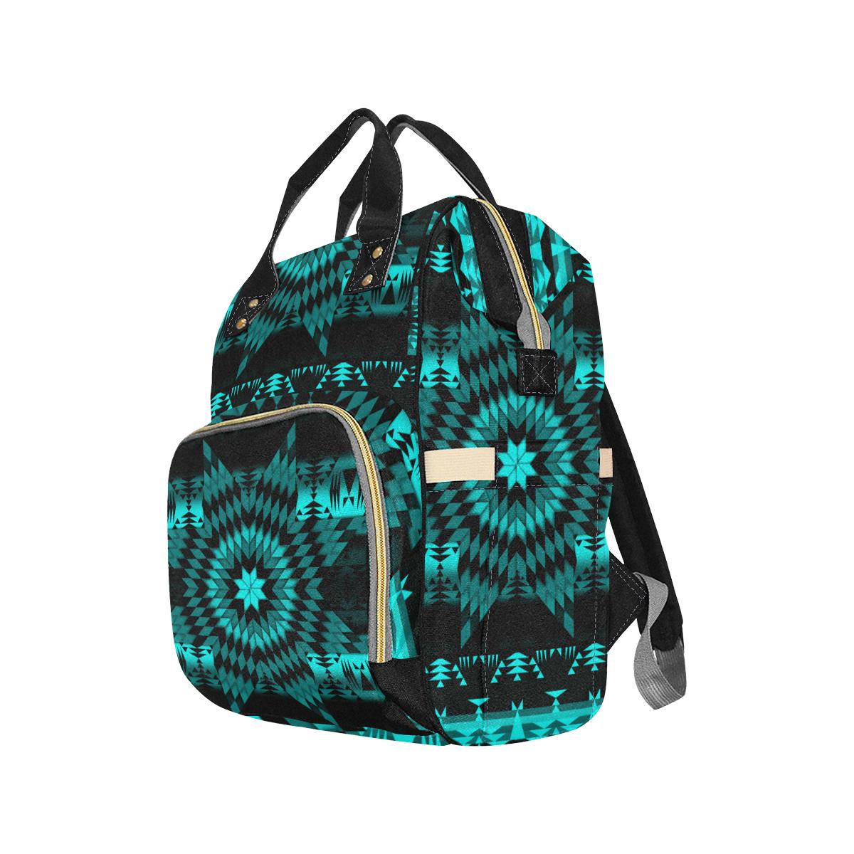 Black Sky Star Multi-Function Diaper Backpack (Model 1688) Diaper Backpack (1688) e-joyer