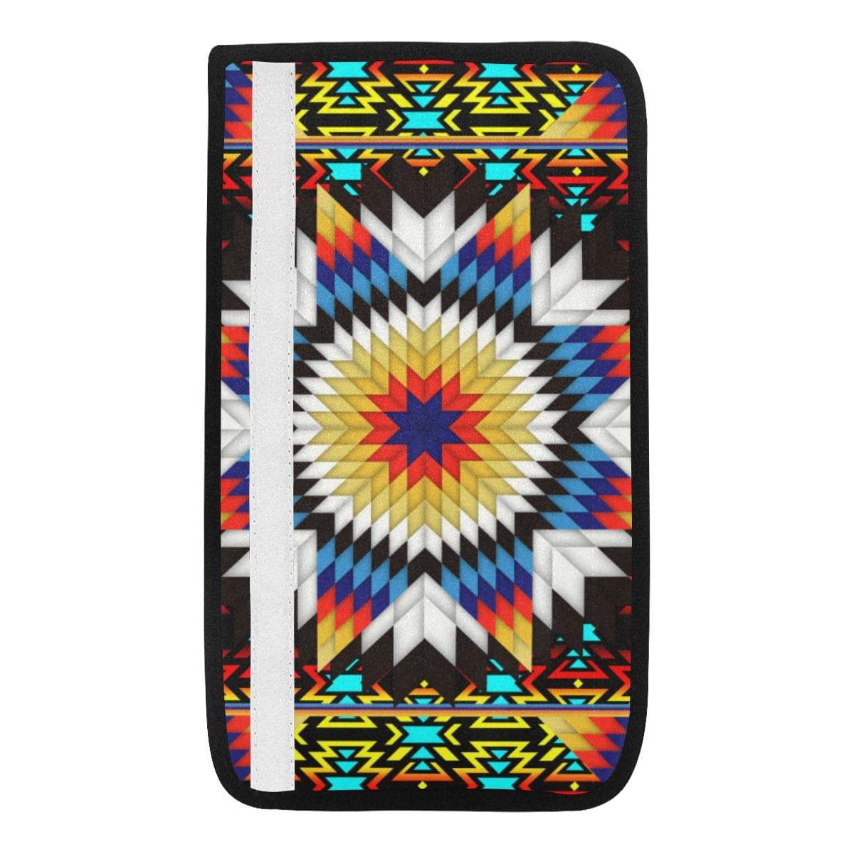 Blackfire and Turquoise Star Car Seat Belt Cover 7''x12.6'' Car Seat Belt Cover 7''x12.6'' e-joyer