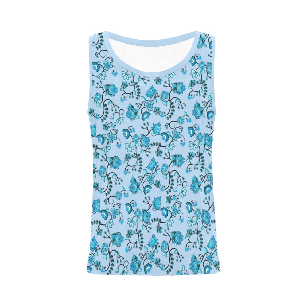 Blue Floral Amour All Over Print Tank Top for Women (Model T43) All Over Print Tank Top for Women (T43) e-joyer