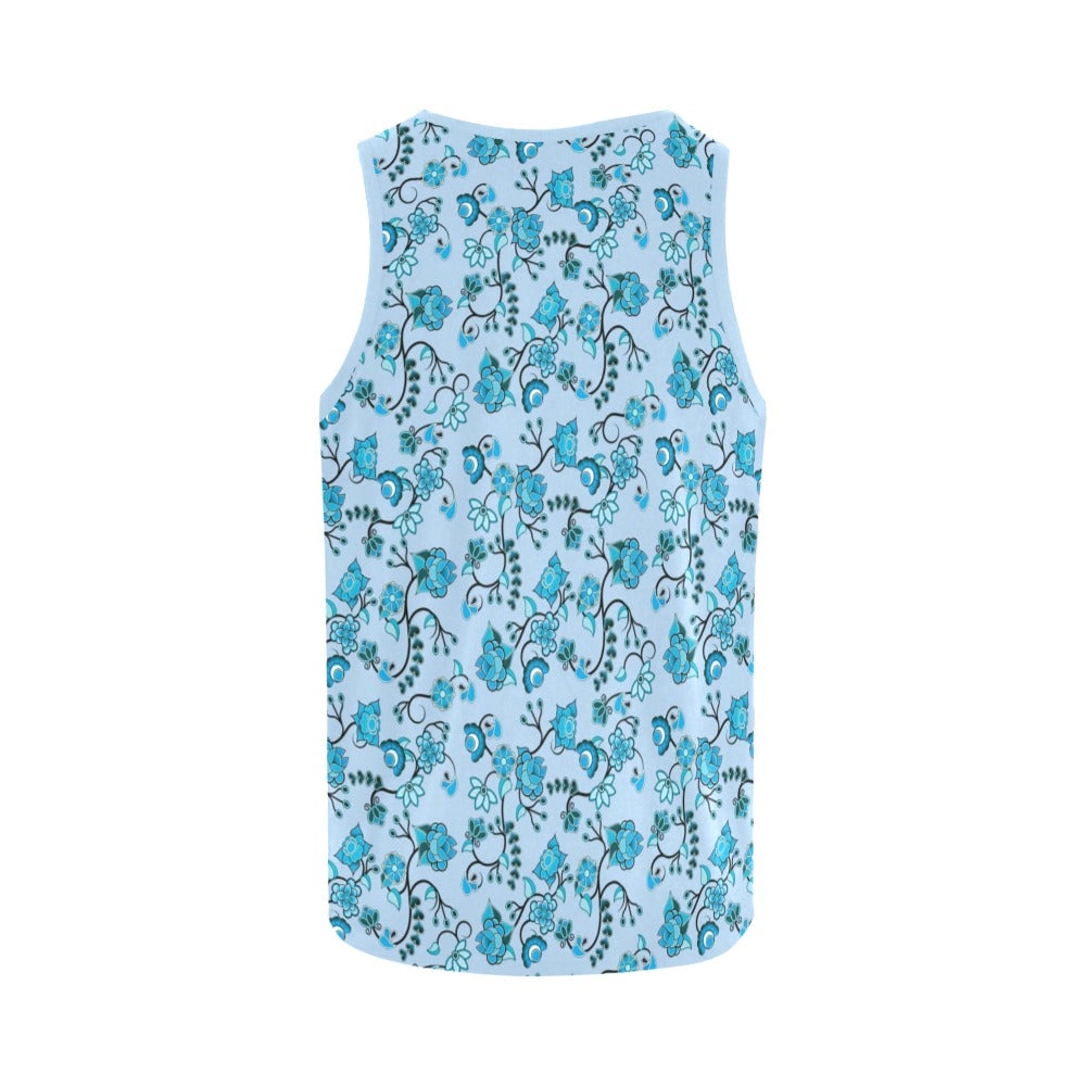 Blue Floral Amour All Over Print Tank Top for Women (Model T43) All Over Print Tank Top for Women (T43) e-joyer
