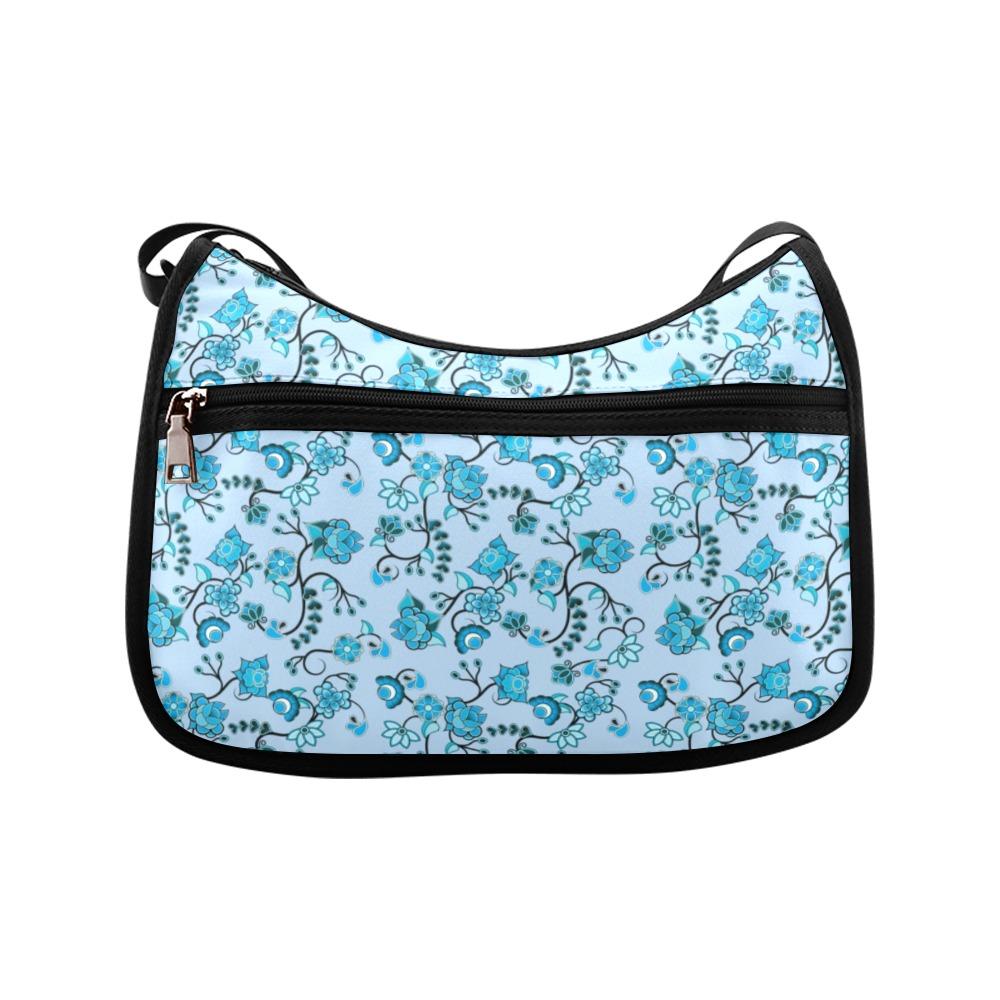 Blue Floral Amour Crossbody Bags (Model 1616) Crossbody Bags (1616) e-joyer