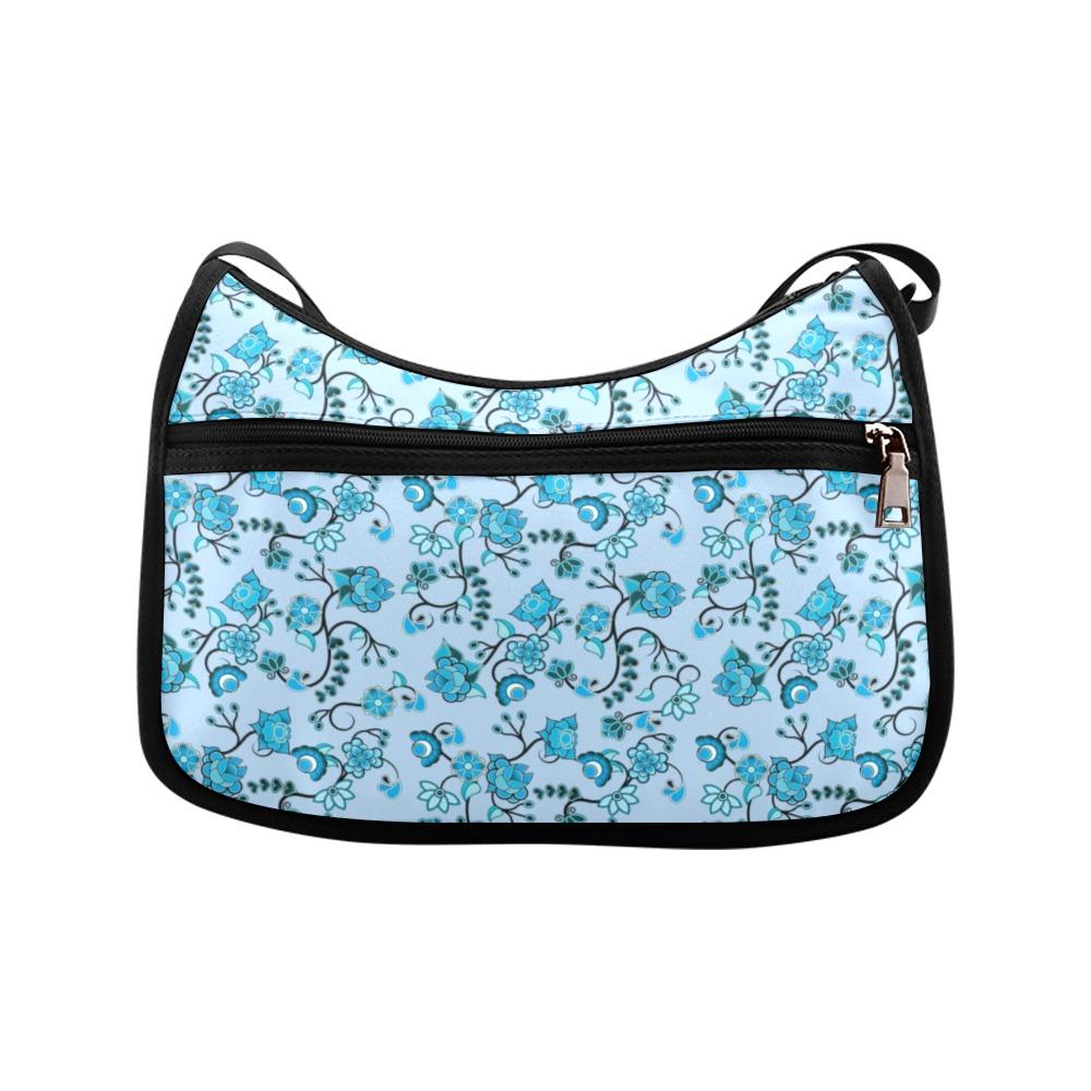 Blue Floral Amour Crossbody Bags (Model 1616) Crossbody Bags (1616) e-joyer