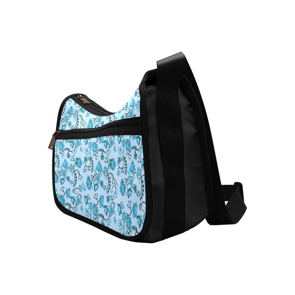 Blue Floral Amour Crossbody Bags (Model 1616) Crossbody Bags (1616) e-joyer