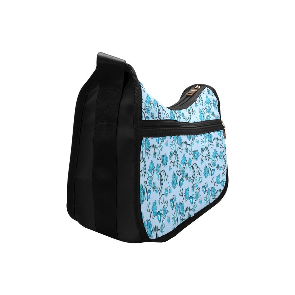 Blue Floral Amour Crossbody Bags (Model 1616) Crossbody Bags (1616) e-joyer