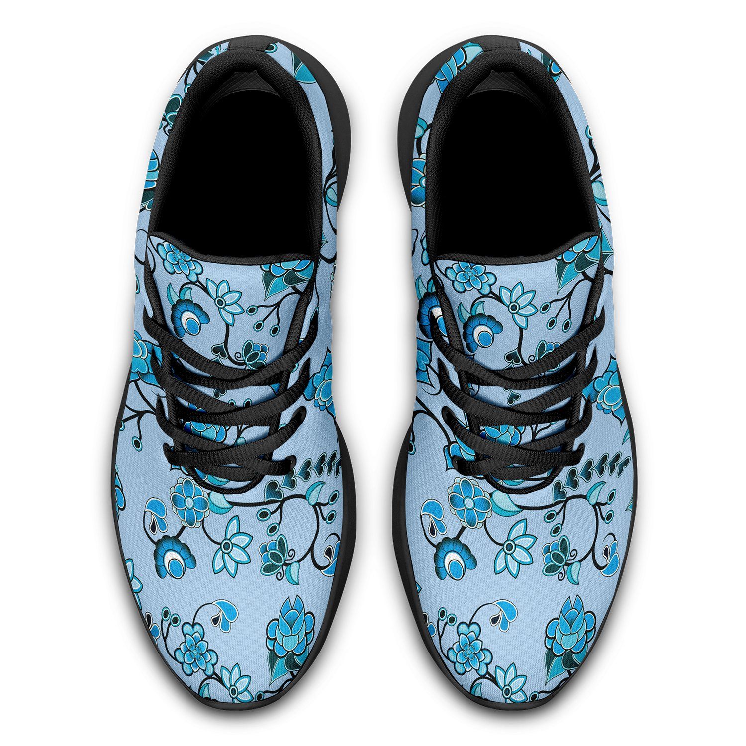 Blue Floral Amour Ikkaayi Sport Sneakers ikkaayi Herman