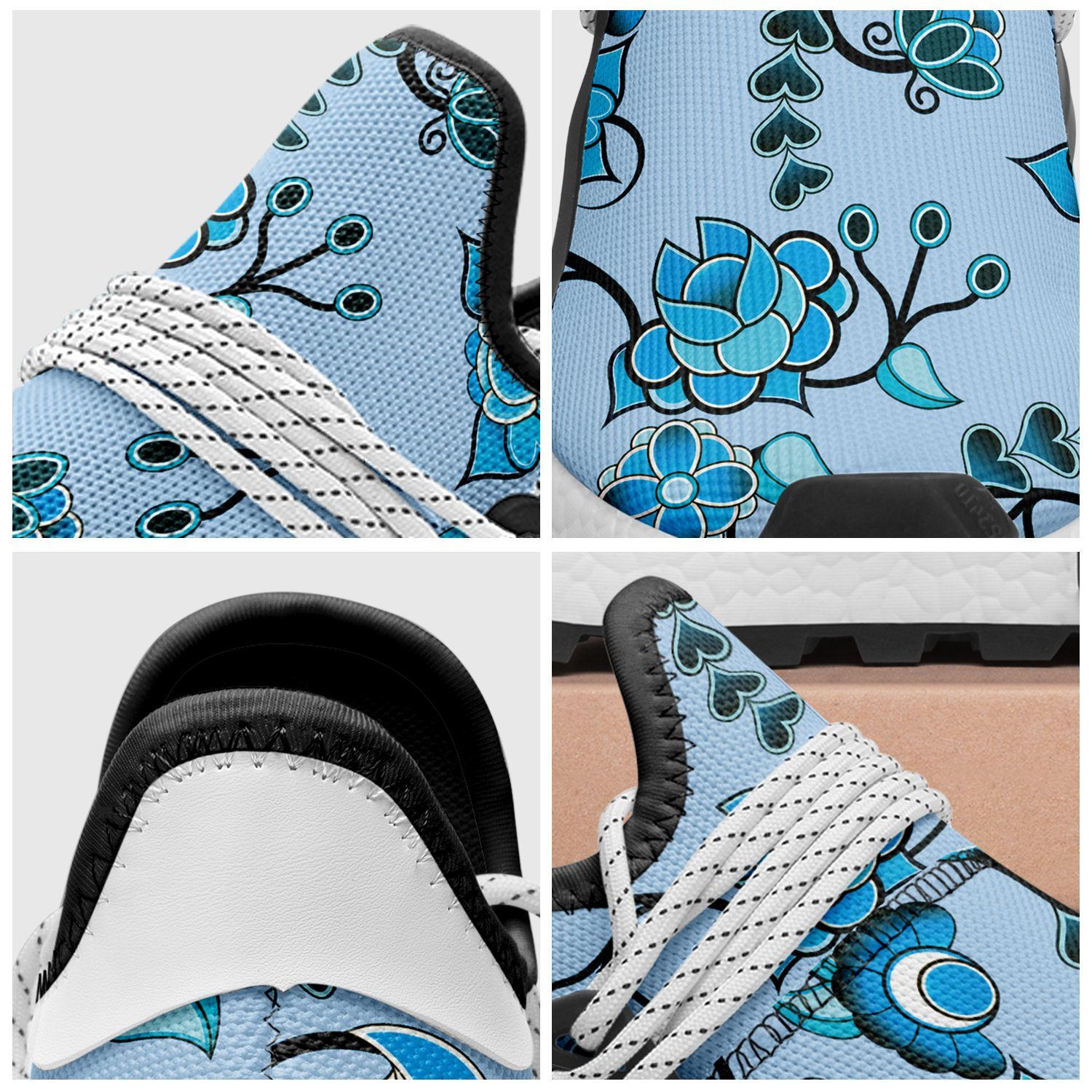 Blue Floral Amour Okaki Sneakers Shoes Herman