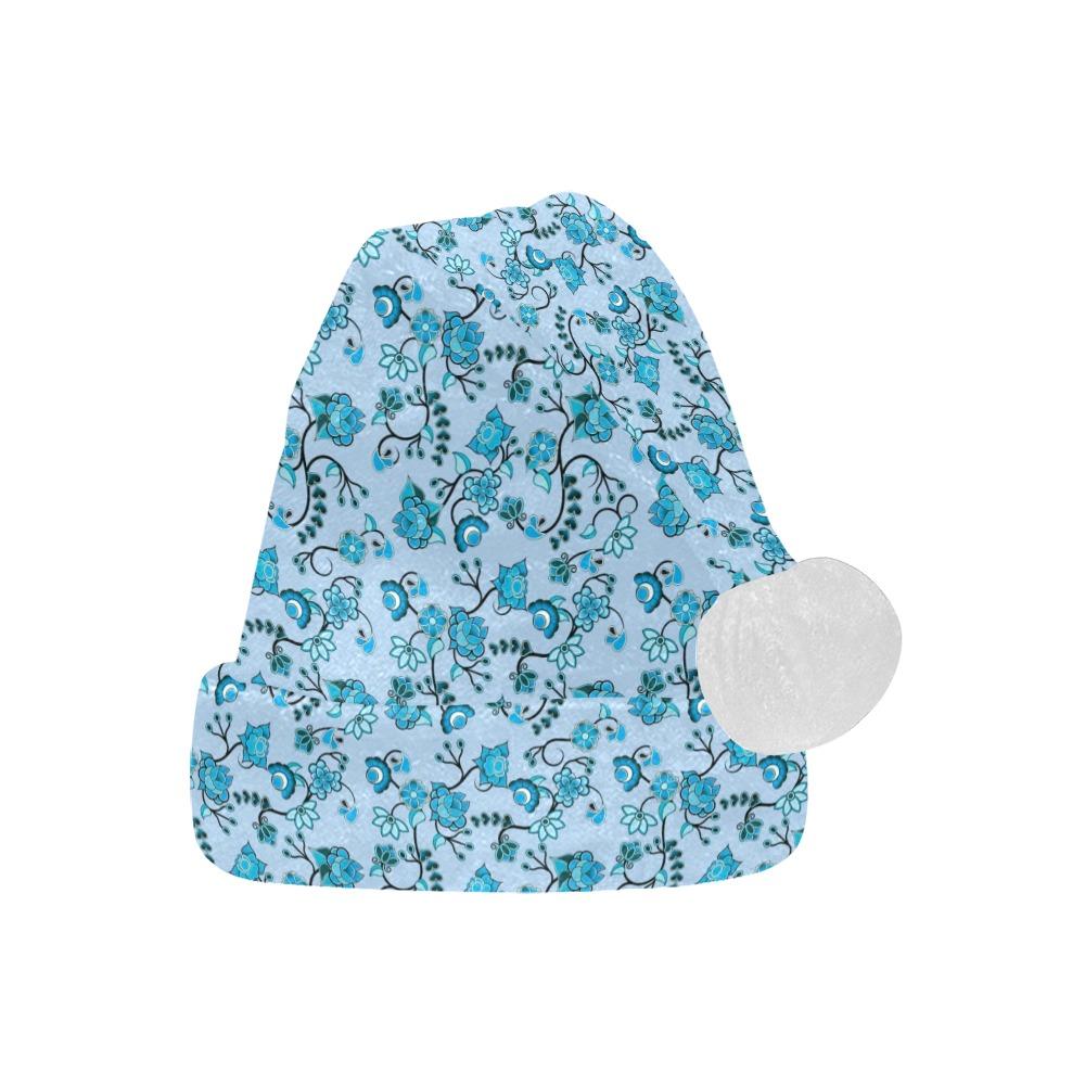 Blue Floral Amour Santa Hat Santa Hat e-joyer