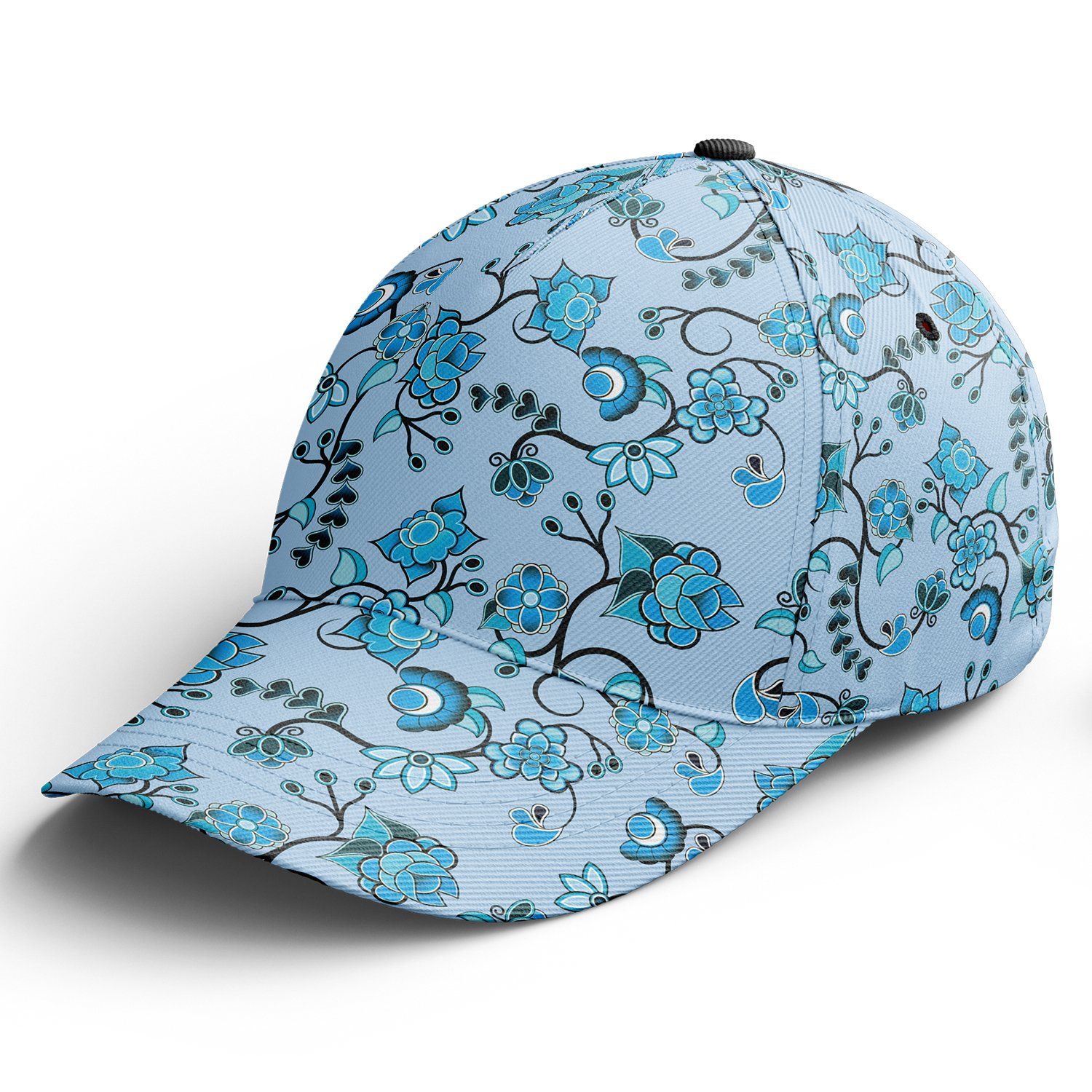 Blue Floral Amour Snapback Hat hat Herman