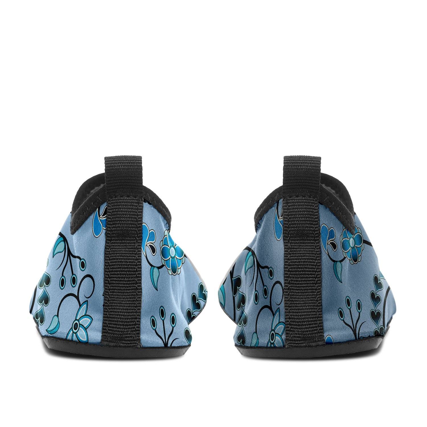 Blue Floral Amour Sockamoccs Kid's Slip On Shoes Herman