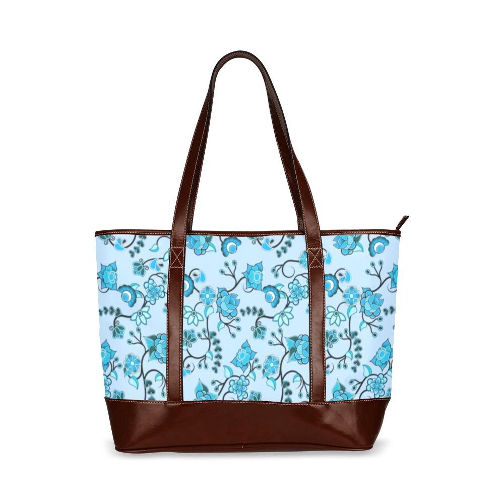 Blue Floral Amour Tote Handbag (Model 1642) Tote Handbags (1642) e-joyer