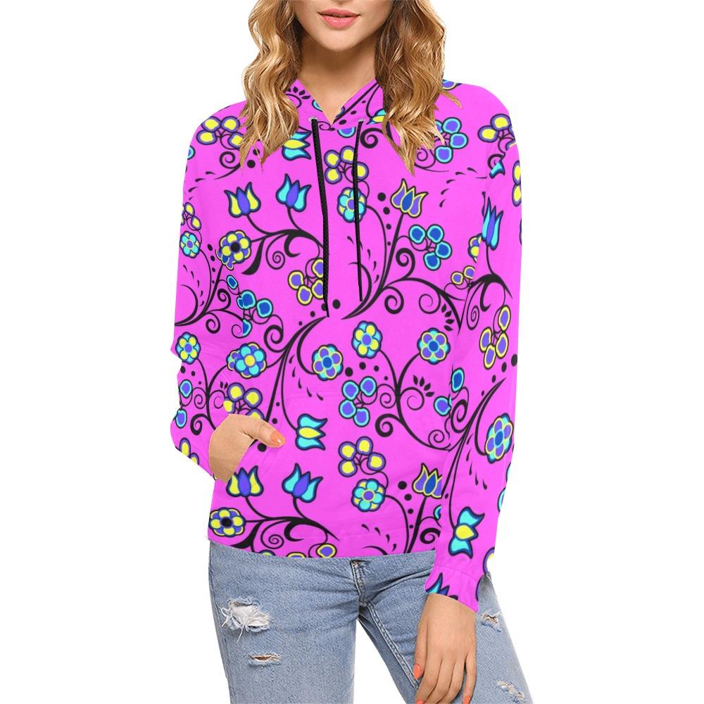 Blue Trio Bubblegum All Over Print Hoodie for Women (USA Size) (Model H13) All Over Print Hoodie for Women (H13) e-joyer