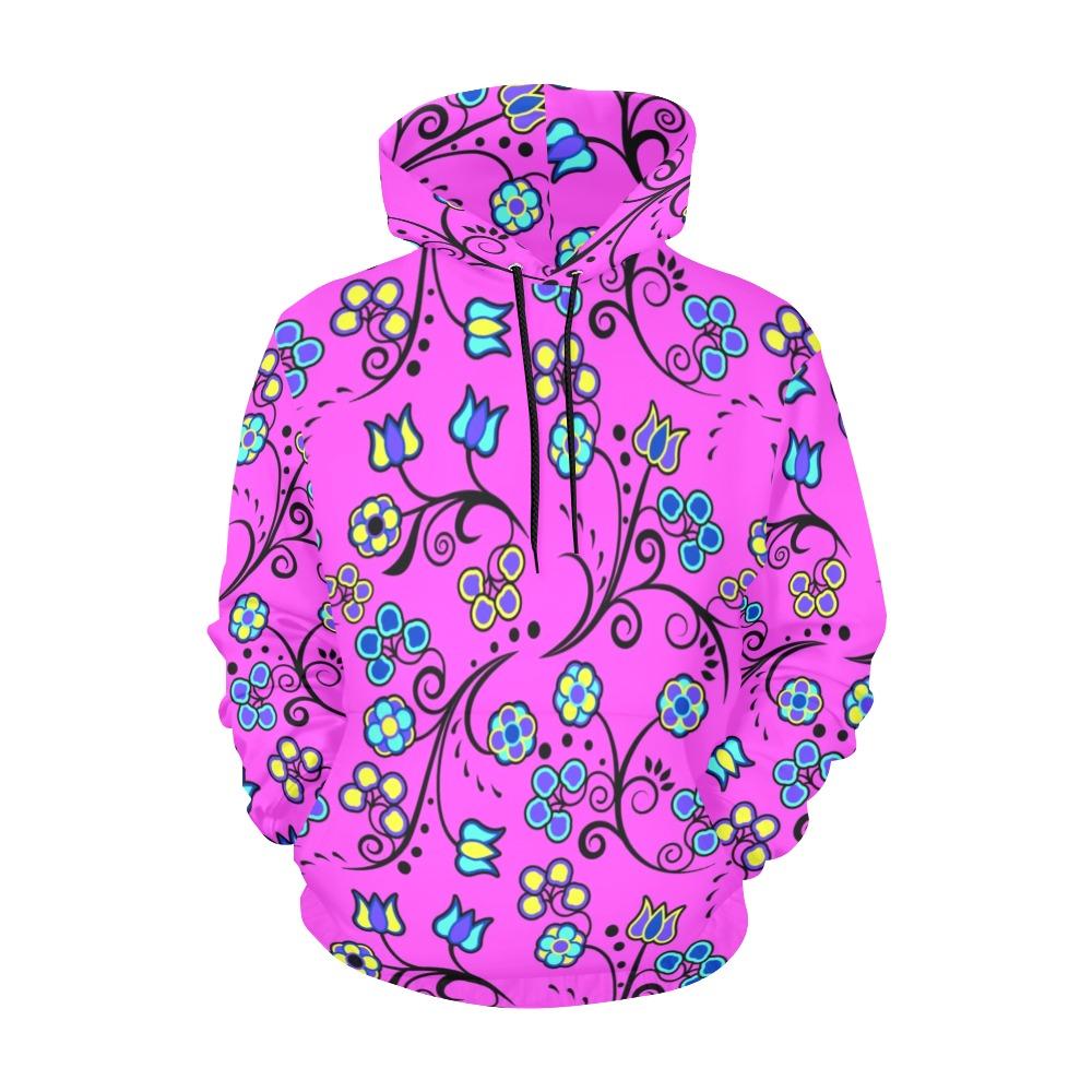 Blue Trio Bubblegum All Over Print Hoodie for Women (USA Size) (Model H13) All Over Print Hoodie for Women (H13) e-joyer