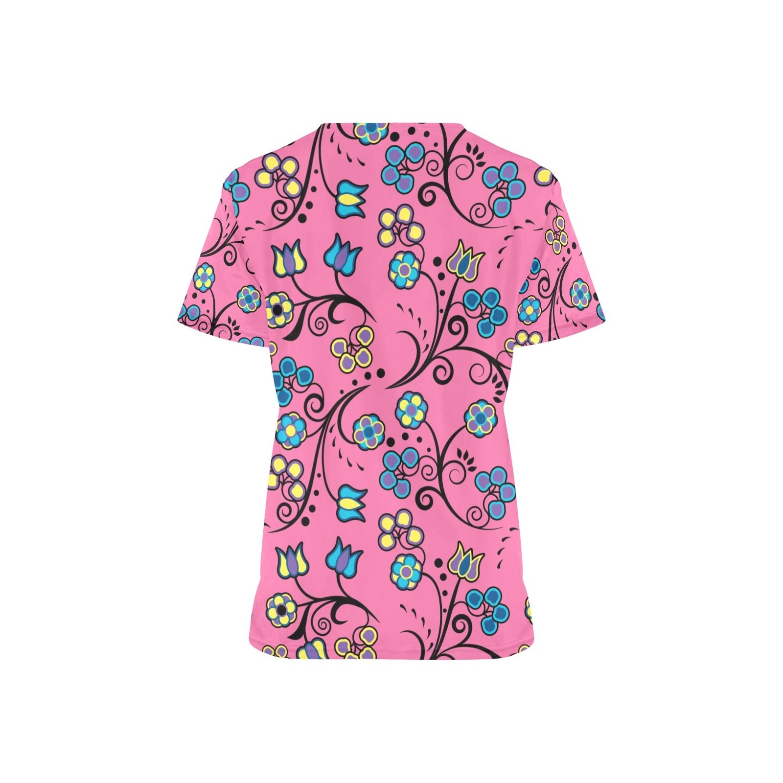 Blue Trio Bubblegum All Over Print Scrub Top Scrub Top e-joyer