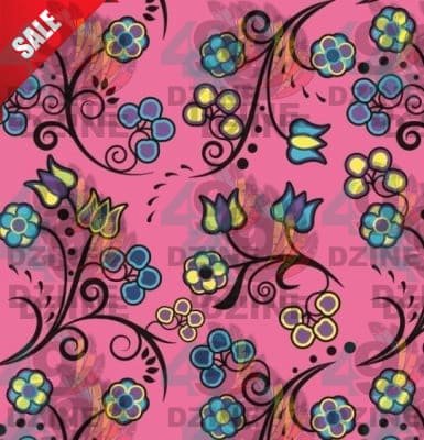 Blue Trio Bubblegum Cotton Poplin Fabric By the Yard Fabric NBprintex